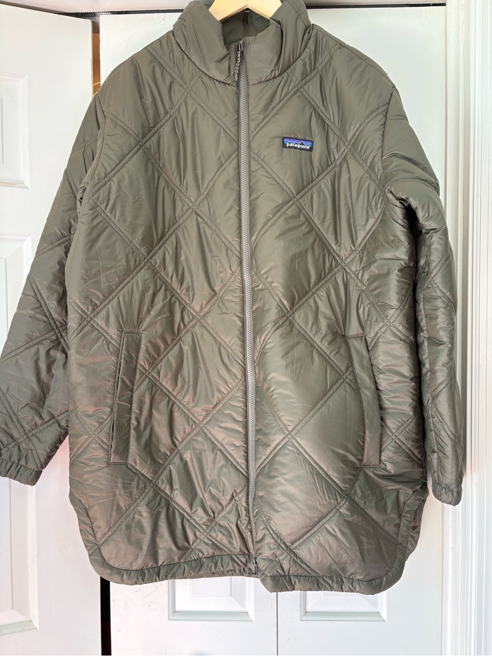 Patagonia Quilted Insulated Pine Bark Parka — Basin Green women’s XL
